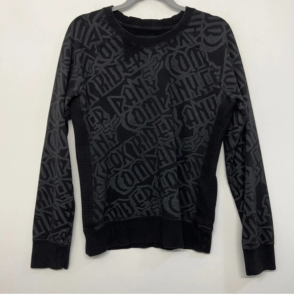 Fox Racing Girls Sweatshirt L Fit Like Medium Black Pullover Sweater - Picture 1 of 6